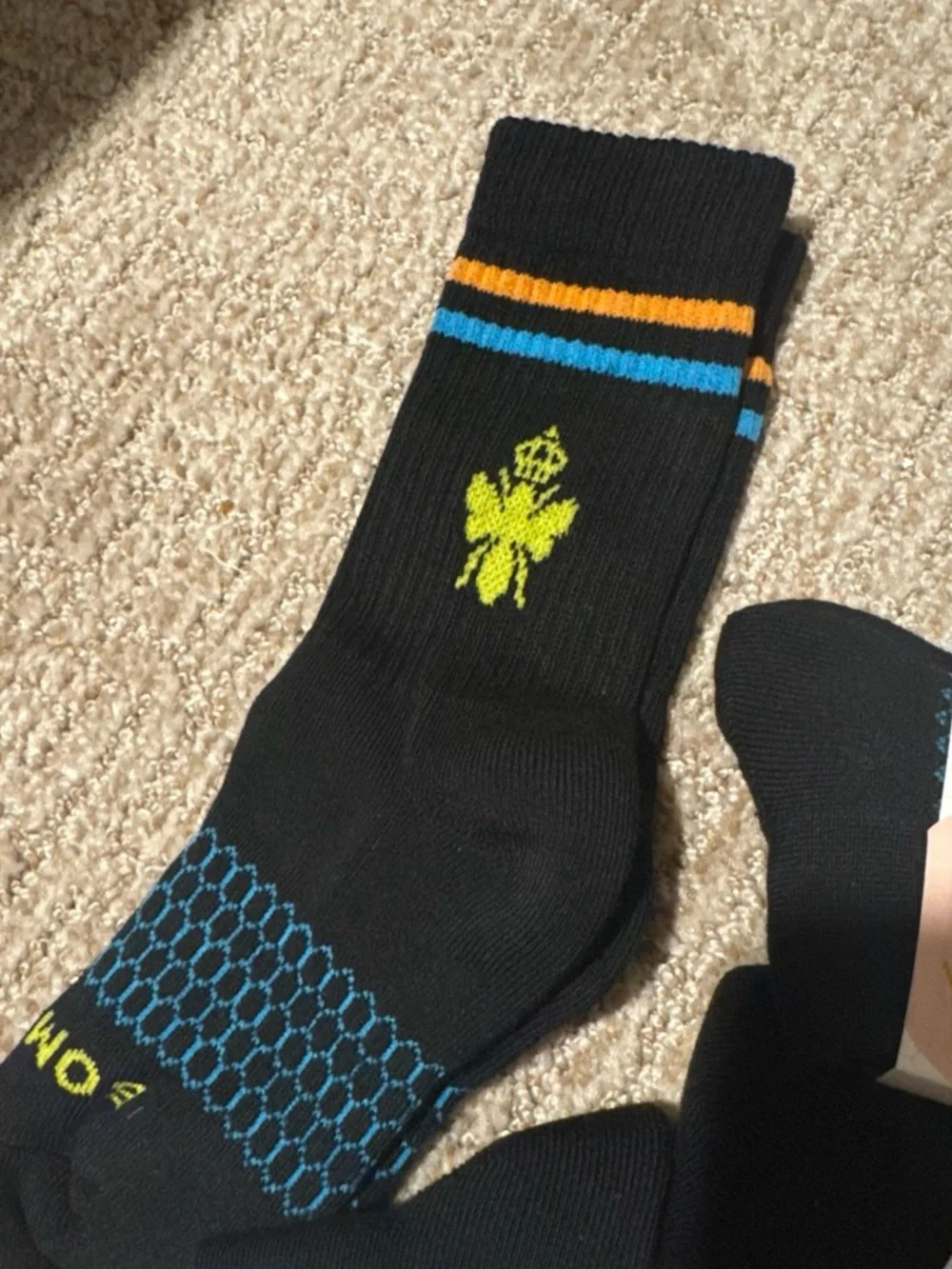 Bombas Black Athletic Crew Socks - Set of 4